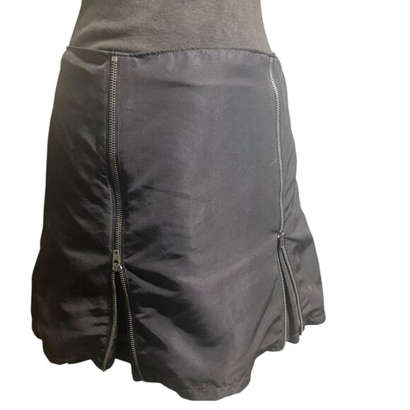 Y2K Luella For Target Black Mini Skirt Zippered Crinoline Sz 7 Whimsigoth Punk - Picture 4 of 6